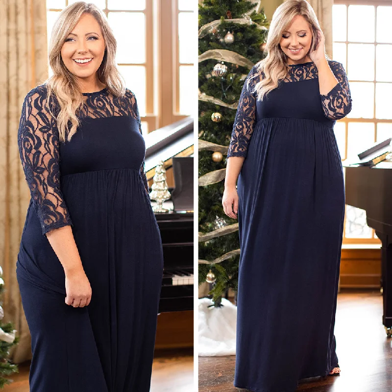 Looking Elegant Maxi Dress, Navy