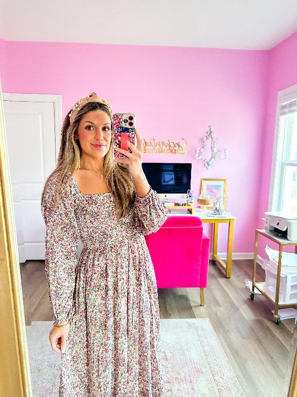 Wendy Smocked Sweatheart Maxi Dress