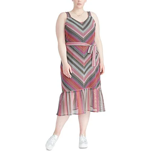 Trendy Plus Size Striped Maxi Dress