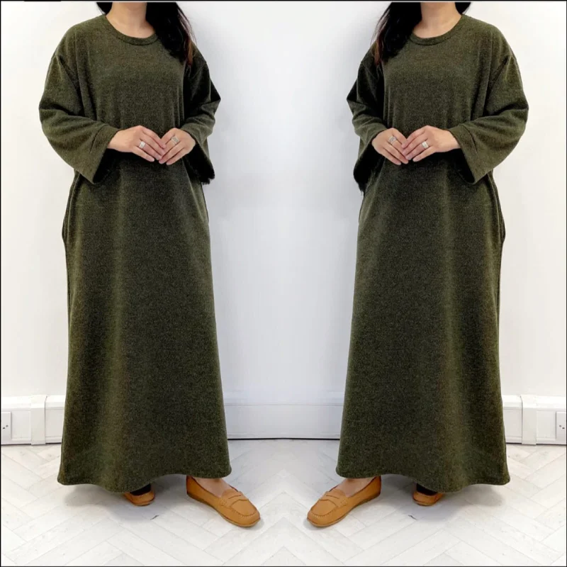 Waffle Knit Maxi Dress