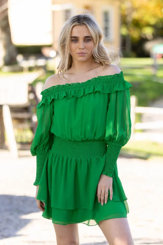 Alma Mini Dress Green Cozy T-Shirt Mini Dress
