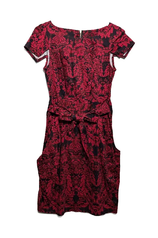 Red Mini Dress Trendy Denim Mini Dress
