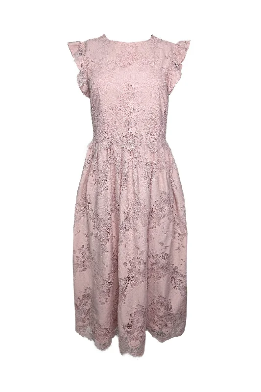 Pink Mini Dress Cozy Long Sleeve Mini Dress