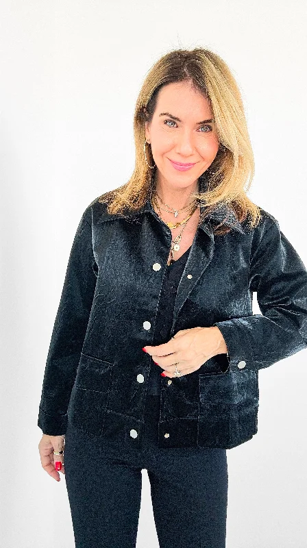 Noir Edge Button-Up Jacket Zippered Jacket Buttoned Jacket Snapped Jacket