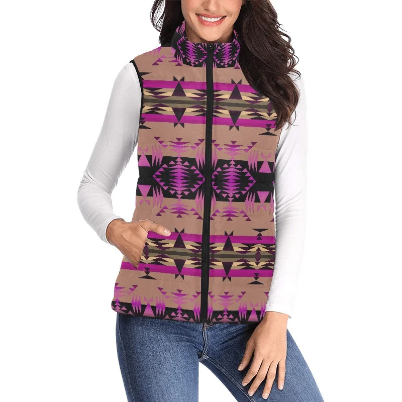 Between the Mountains Berry Women's Padded Vest Jacket Jersey Jacket Tulle Jacket Batik Jacket Between the Mountains Berry Women's Padded Vest Jacket Jersey Jacket Tulle Jacket Batik Jacket