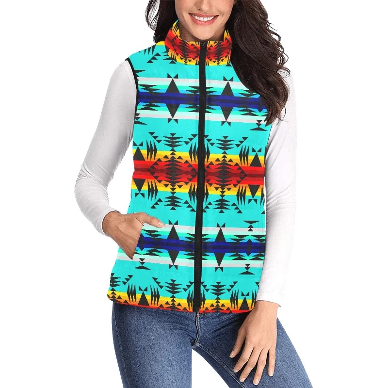 Between the Mountains Women's Padded Vest Jacket Notch Collar Peter Pan Collar Cowl Neck Between the Mountains Women's Padded Vest Jacket Notch Collar Peter Pan Collar Cowl Neck