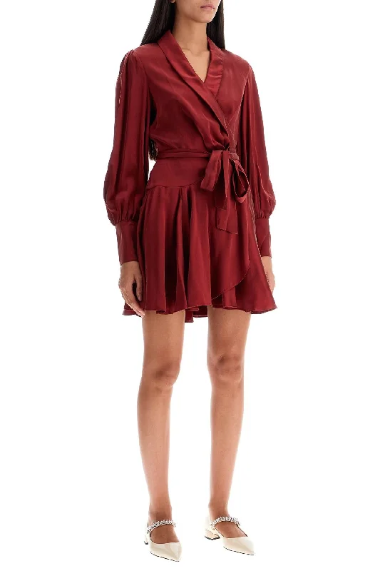 Zimmermann Silk Wrap Mini Dress With Nine Words Elegant Silk Mini Dress