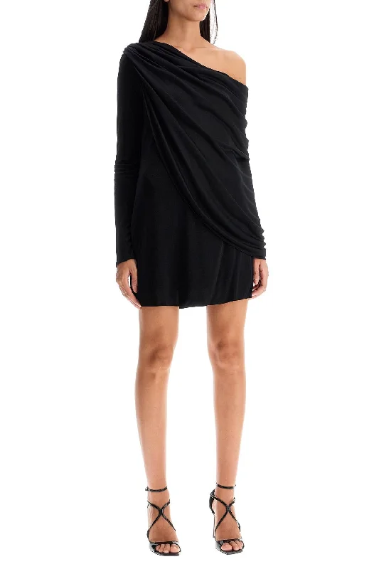 Giuseppe Di Morabito Gathered Jersey Mini Dress In Chic Puff Sleeve Mini Dress
