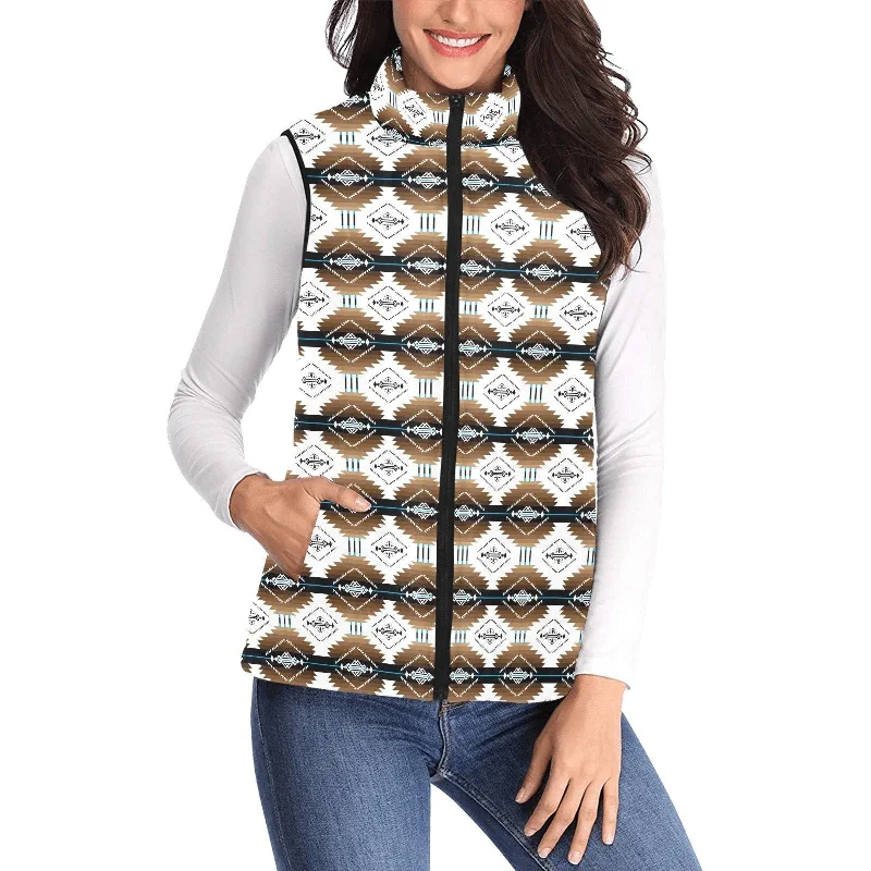 Cofitichequi White Women's Padded Vest Jacket Collared Jacket Crew Neck Jacket Turtle Neck Jacket Cofitichequi White Women's Padded Vest Jacket Collared Jacket Crew Neck Jacket Turtle Neck Jacket