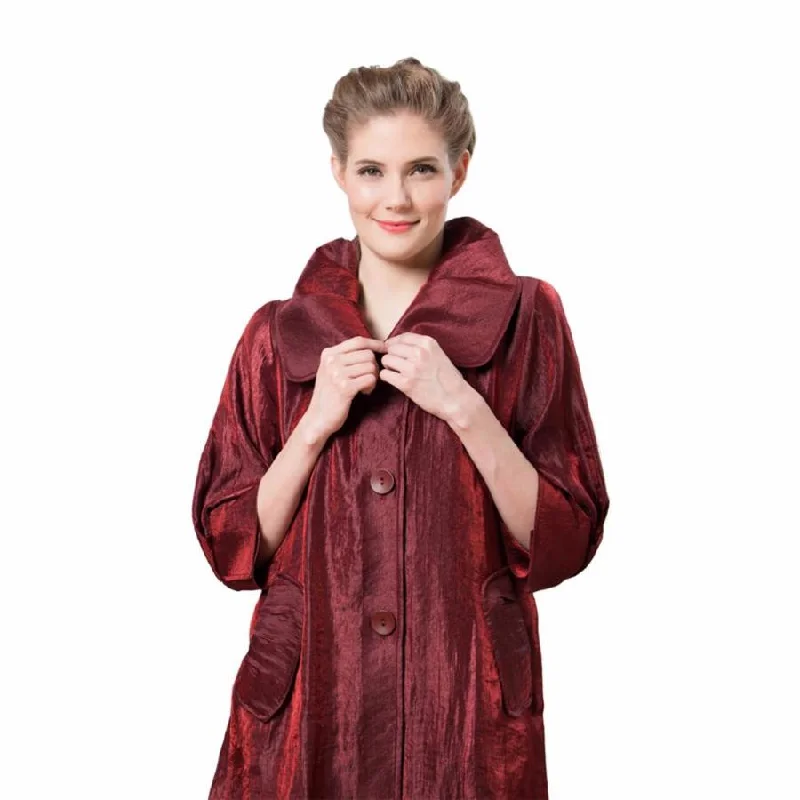 Damee NYC Signature Swing Jacket in Brick - 200-BRK - Size L Only Snapped Jacket Toggled Jacket Drawstring Jacket Damee NYC Signature Swing Jacket in Brick - 200-BRK - Size L Only Snapped Jacket Toggled Jacket Drawstring Jacket