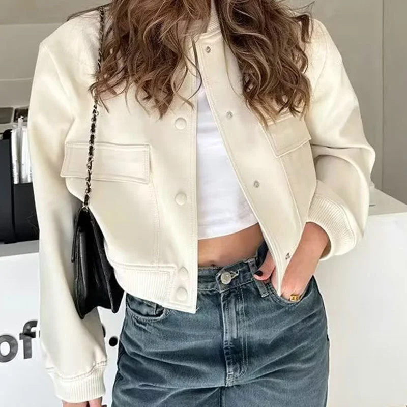 Women's Stand-Collar Fashion Bomber Jacket, Big Pockets Hoodie Zip-Up Jacket Button-Up Jacket Women's Stand-Collar Fashion Bomber Jacket, Big Pockets Hoodie Zip-Up Jacket Button-Up Jacket