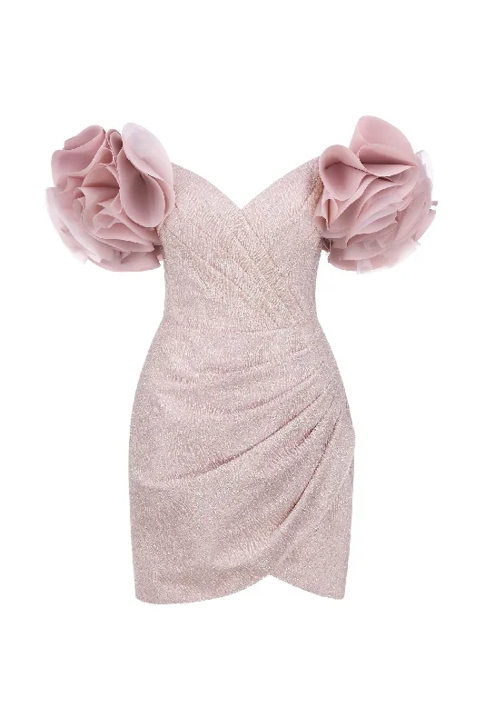Gidrangea Mini Dress (2) Chic Pleated Mini Dress
