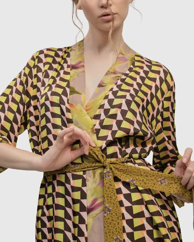 Godard Smoking Jacket, Geometric Striped Jacket Polka Dot Jacket Floral Jacket
