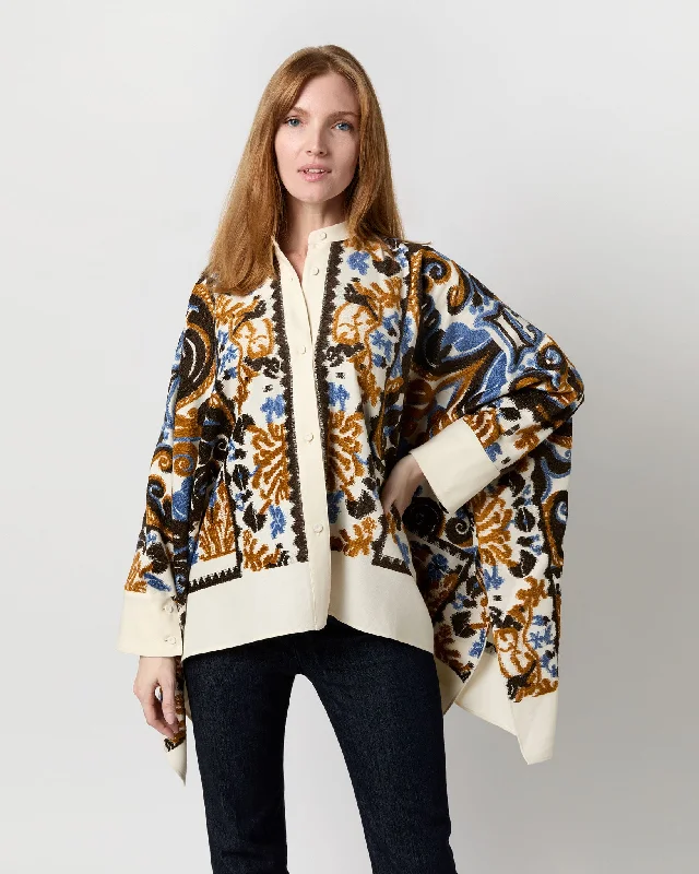 Foulard Jacket in Corsini Cream Jacquard Insulated Jacket Fitted Jacket Loose Jacket Foulard Jacket in Corsini Cream Jacquard Insulated Jacket Fitted Jacket Loose Jacket