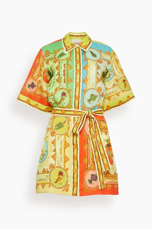 La Musica Mini Dress in Multi Trendy Off-Shoulder Dress Mini