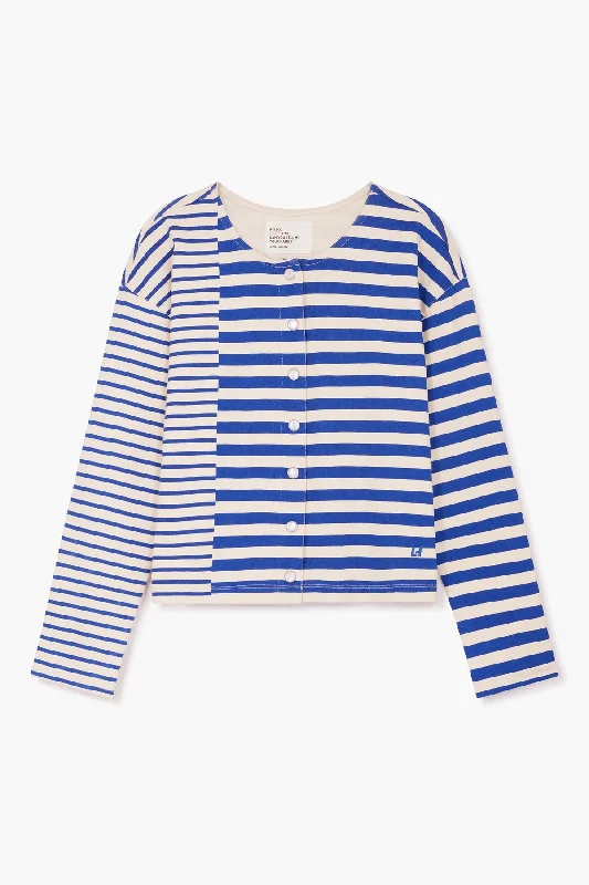 Jacket Ghill Ji0 Ghill Ji01 Duo Blue Ribbed Jacket Pleated Jacket Ruffled Jacket