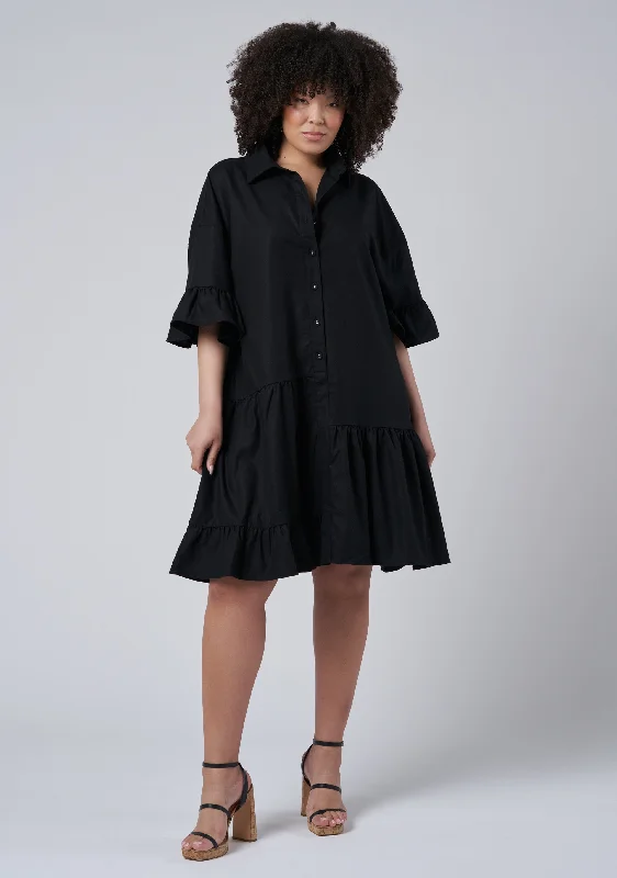 Lorena Linen Mini Dress Fashionable Mini Dress with Pockets