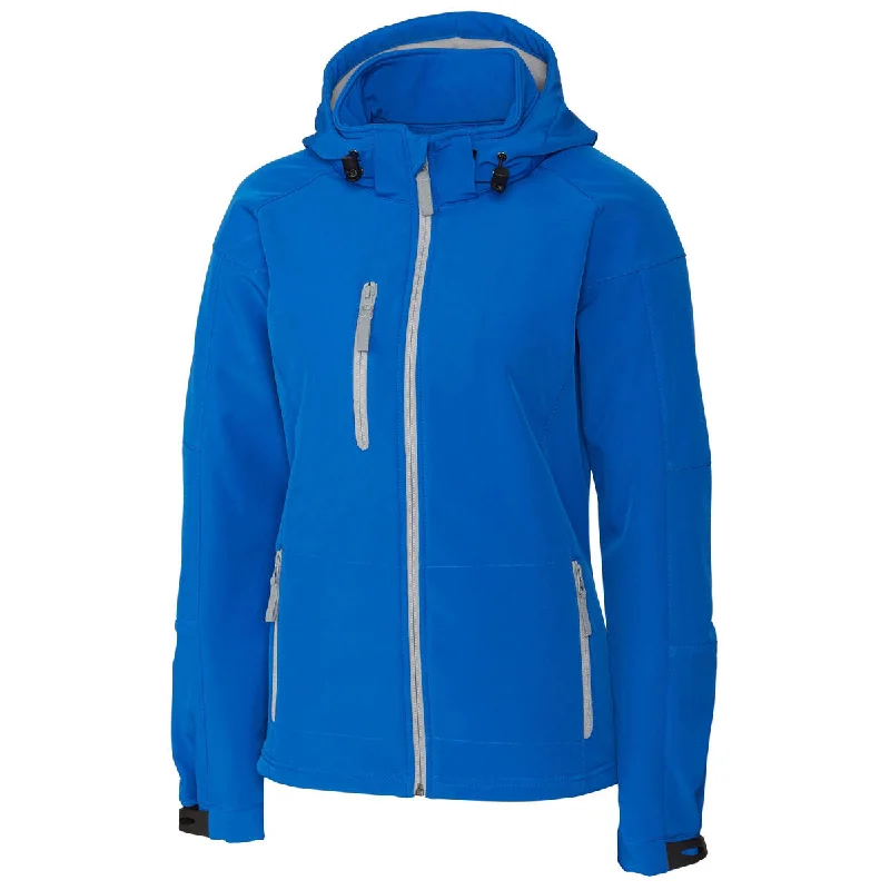 Clique Women's Royal Blue Tulsa Jacket A-Line Jacket Boat Neck Shawl Collar