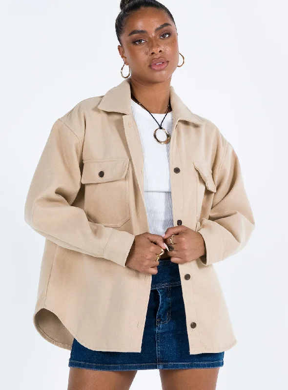 Mapel Jacket Beige Cotton Jacket Linen Jacket Terry Jacket