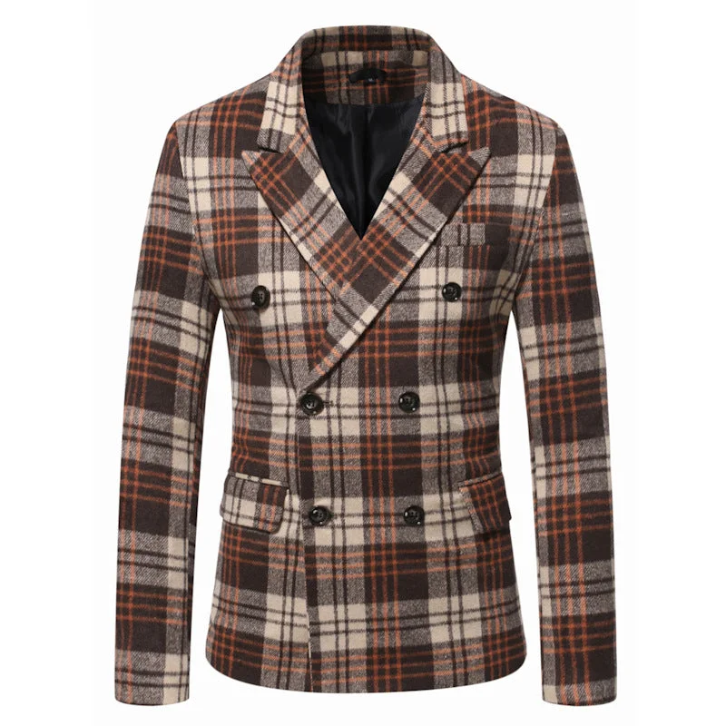 Men's Loose-Fitting Thickened Plaid Jacket, Autumn and Winter Collection Quilted Jacket Puffer Jacket Insulated Jacket Men's Loose-Fitting Thickened Plaid Jacket, Autumn and Winter Collection Quilted Jacket Puffer Jacket Insulated Jacket