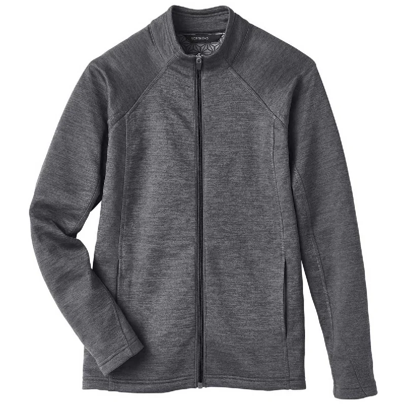 North End Women's Carbon Heather/Black Flux 2.0 Full-Zip Jacket Satin Fabric Silk Fabric Chiffon Fabric North End Women's Carbon Heather/Black Flux 2.0 Full-Zip Jacket Satin Fabric Silk Fabric Chiffon Fabric