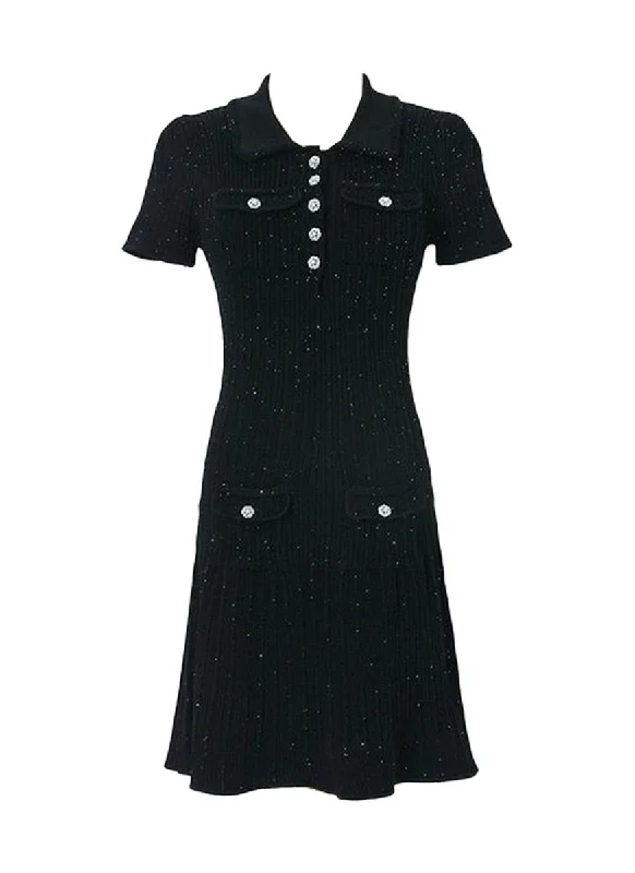 O240017 Short Sleeve Knitted Mini Dress *Preorder Trendy Mini Dress with Belt