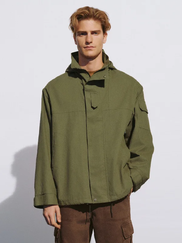 Oversized Hooded Jacket Hooded Jacket Caped Jacket Shawl Collar Jacket
