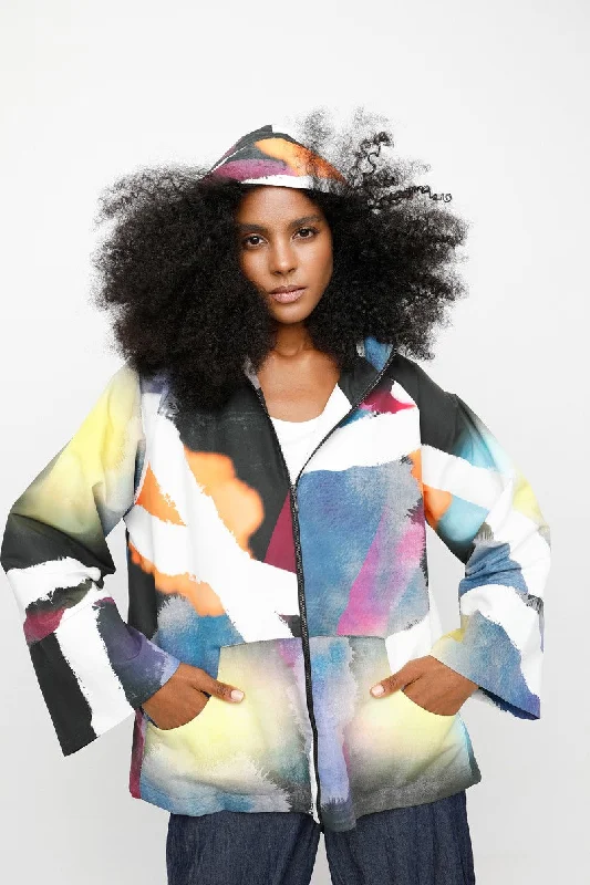 Ozai N Ku All Over Graphic Hooded Print Jacket Notch Collar Jacket Peter Pan Collar Jacket Cowl Neck Jacket Ozai N Ku All Over Graphic Hooded Print Jacket Notch Collar Jacket Peter Pan Collar Jacket Cowl Neck Jacket