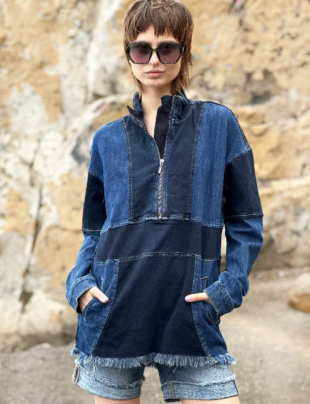 Pop-over Denim Jacket Wool Jacket Cashmere Jacket Tweed Jacket