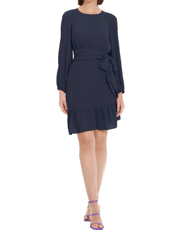 Raglan Sleeve Asymmetrical Mini Dress Fashionable Lace Mini Dress