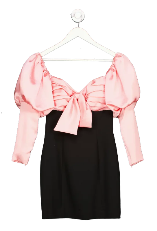 Ronny Kobo Pink Corin Ruched Satin Combo Mini Dress UK S Comfortable Wrap Mini Dress Ronny Kobo Pink Corin Ruched Satin Combo Mini Dress UK S Comfortable Wrap Mini Dress