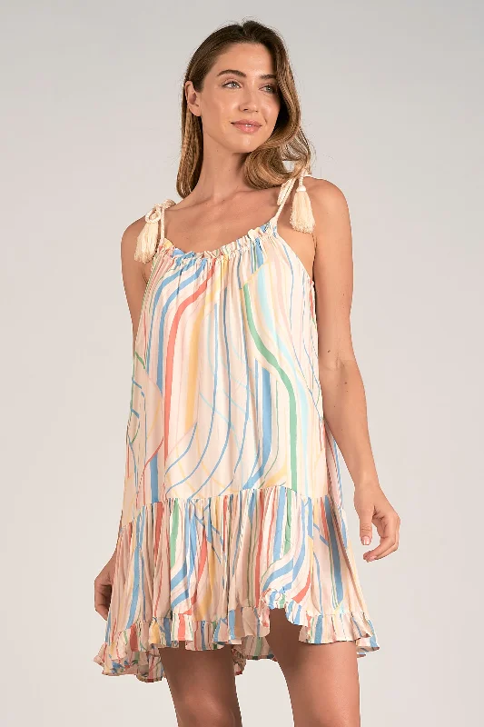 Spaghetti Strap Scoop Neck Mini Dress with Tassels - Santa Barbara Comfortable Polka Dot Mini Dress Spaghetti Strap Scoop Neck Mini Dress with Tassels - Santa Barbara Comfortable Polka Dot Mini Dress