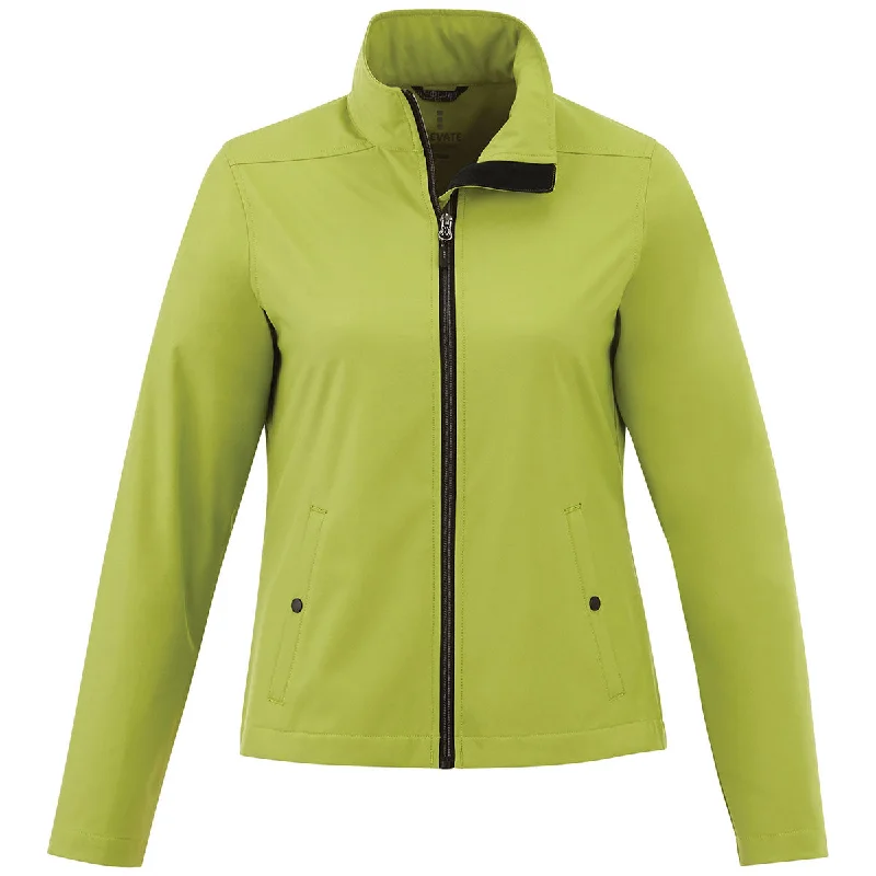 Elevate Women's Dark Citron Green Karmine Softshell Jacket Nylon Jacket Polyester Jacket Spandex Jacket Elevate Women's Dark Citron Green Karmine Softshell Jacket Nylon Jacket Polyester Jacket Spandex Jacket