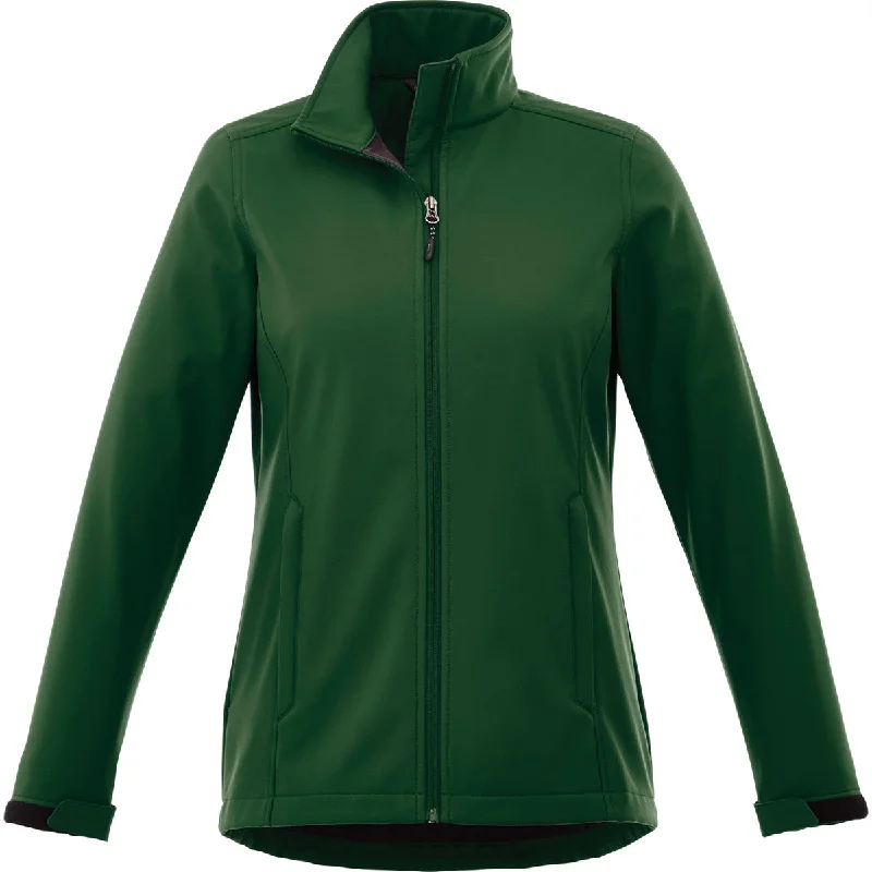 Elevate Women's Forest Green Maxson Softshell Jacket Cotton Jacket Linen Jacket Terry Jacket Elevate Women's Forest Green Maxson Softshell Jacket Cotton Jacket Linen Jacket Terry Jacket