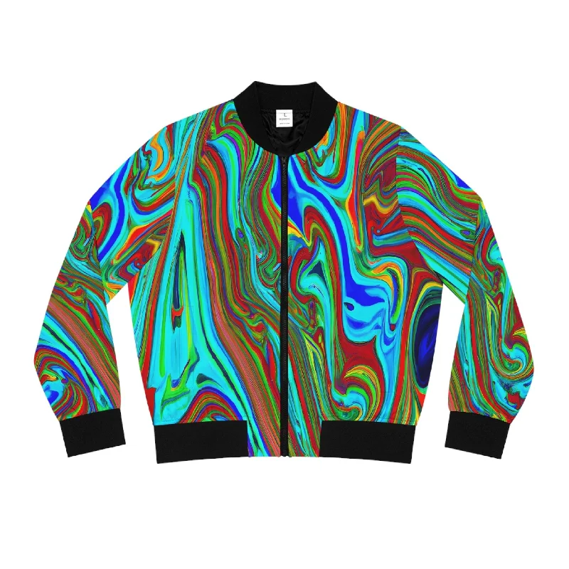 Women's Euphoric Bomber Jacket Nylon Jacket Polyester Jacket Spandex Jacket