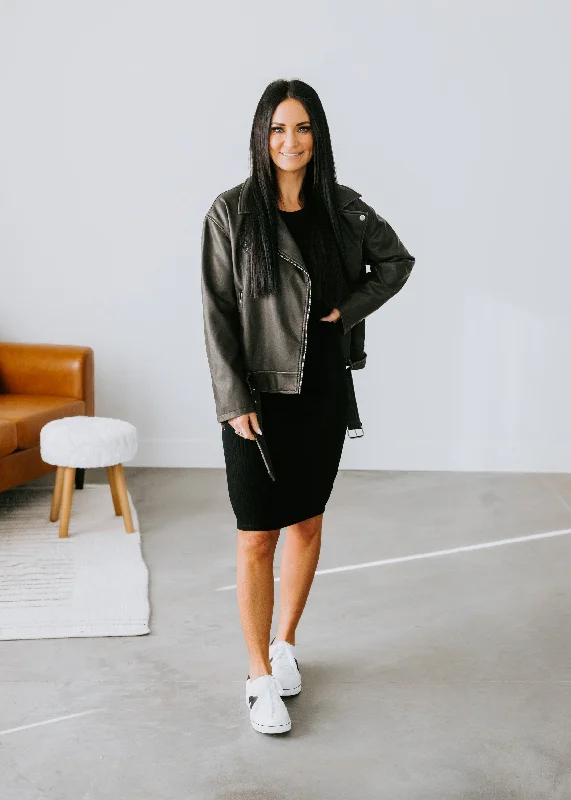 Zon Moto Jacket by Lily & Lottie Fleece Jacket Down Jacket Feather Jacket