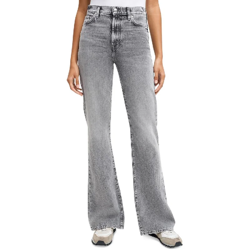 7 For All Mankind Womens Denim High Rise Bootcut Jeans Elegant Skinny Leg Jeans