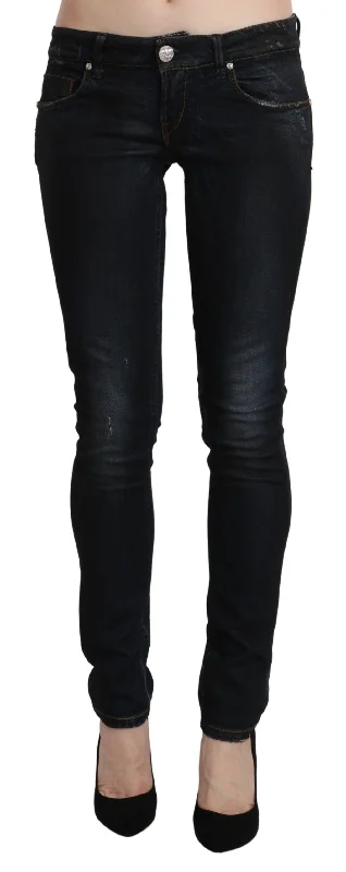 Acht Sleek  Washed Skinny Women's Jeans Comfortable Faded High-Rise Jeans