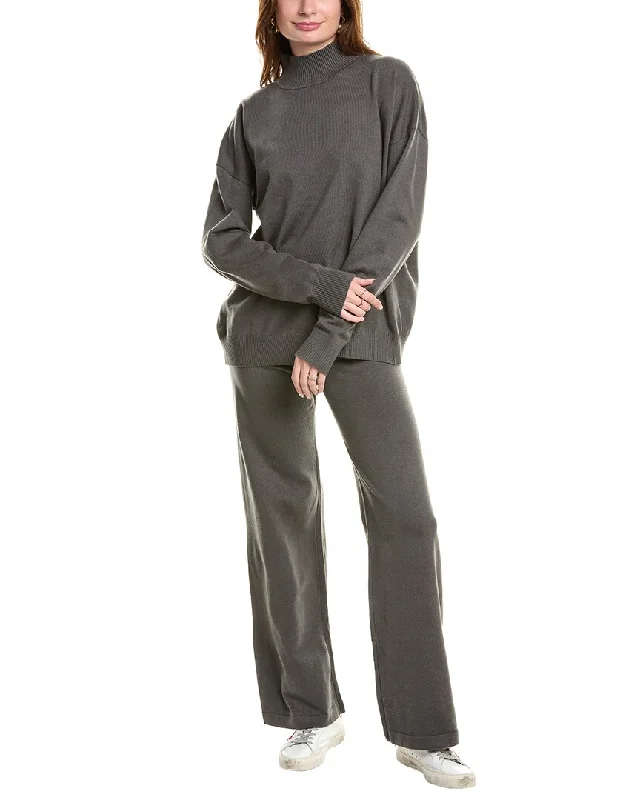 Beulah 3pc Cashmere-Blend Sweater & Pant Set Wool Fabric Cashmere Fabric Tweed Fabric Beulah 3pc Cashmere-Blend Sweater & Pant Set Wool Fabric Cashmere Fabric Tweed Fabric
