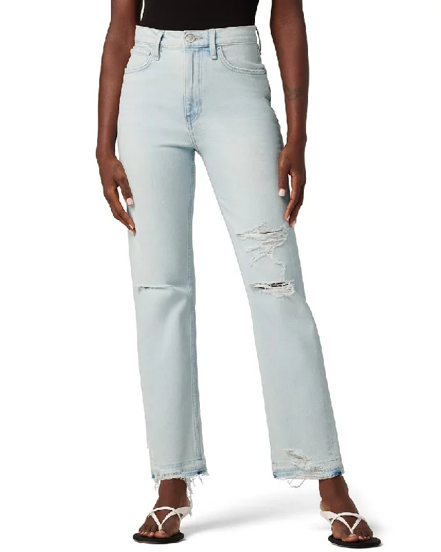 Hudson Jeans Jade High-Rise Straight Loose Fit Aries Jean Casual Distressed Denim Jeans Hudson Jeans Jade High-Rise Straight Loose Fit Aries Jean Casual Distressed Denim Jeans