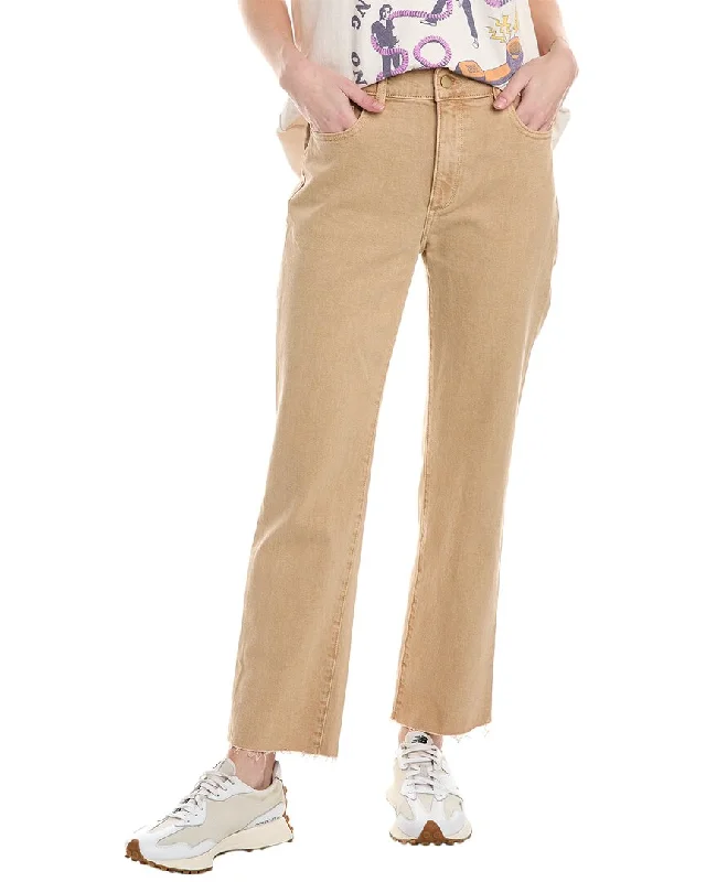 Dl1961 Patti Straight High-Rise Sand Vintage Ankle Jean Stylish High-Rise Mom Jeans