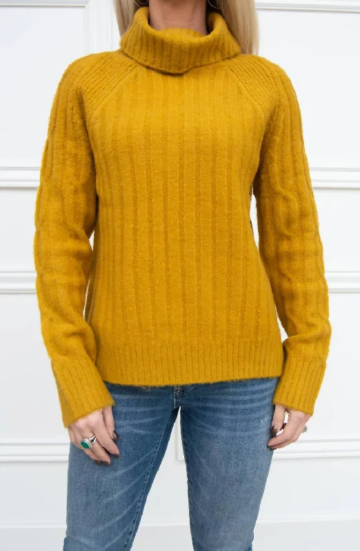 Cable Knit Sweater In Dijon Terry Terry Cloth Terry Knit