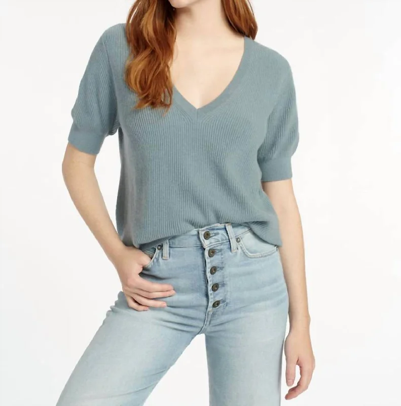 Carmella Sweater In Yucca Neon Metallic Matte