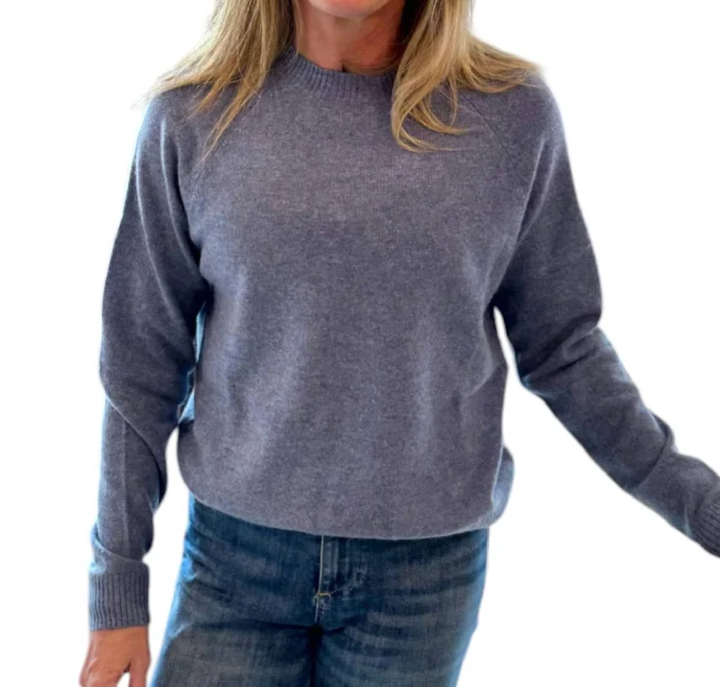 Cashmere 9Gg Sweater In Harbour Blue Graphic Sweater Embroidered Appliqued