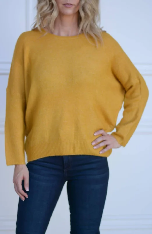 Cover Your Basics Sweater In Mustard Lightweight Heavyweight Midweight