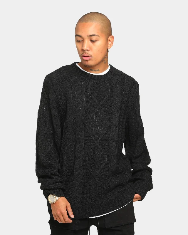 EN ES Florence Knit Sweater Black Satin Fabric Silk Fabric Chiffon Fabric