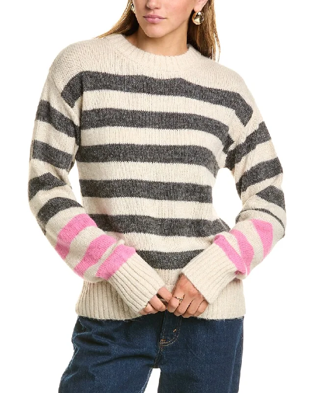 French Connection Jessika Hadlee Jacquard Wool-Blend Sweater Mesh Blend Leather Blend Suede Blend French Connection Jessika Hadlee Jacquard Wool-Blend Sweater Mesh Blend Leather Blend Suede Blend
