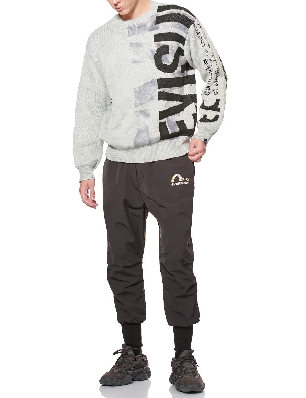 Glacier Logo Wool Sweater Mesh Blend Leather Blend Suede Blend