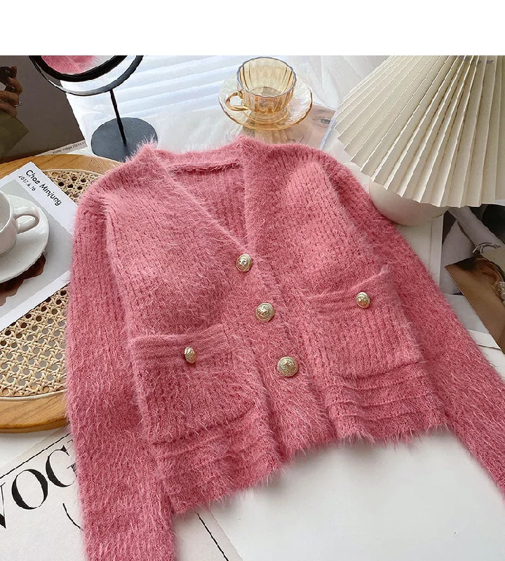 Imitation mink sweater Korean version gentle  6100 Anti-Pilling Anti-Shrink Durable