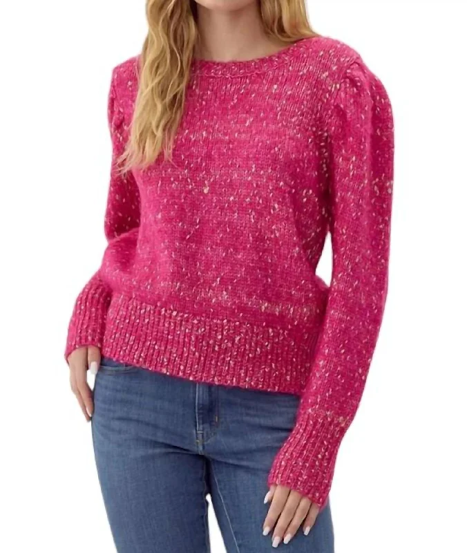 Love Again Sweater In Fuchsia Fitted Loose Oversized